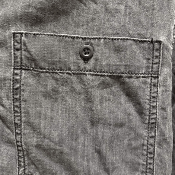 Madewell Pullover Shirt | Gray Cotton | Size S | Vintage Wash - Picture 5 of 5